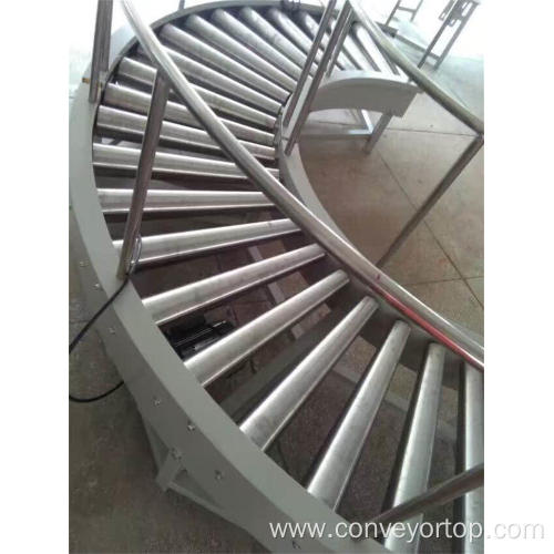 180 Degree Turning Gravity Roller Conveyor